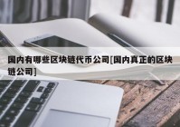 国内有哪些区块链代币公司[国内真正的区块链公司]